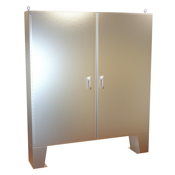 Hammond 3 Point Latch with Padlock Handle Electrical Enclosures, 72.13 in H, 12.69 in D, 72.06 in W HN4FM727212SS - main